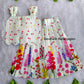 (ETTS010) Pastel Raw silk Girls Ethnic Top & Skirt Set