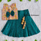 (ETTS002) Sequence and Raw Silk Girls Top & Skirt Set
