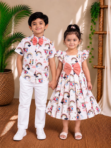 (SCC011)Playful Rainbow & Friends Sibling Matching Set