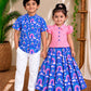 (SCC013) Whimsical Rainbow and Cloud Print Matching Sibling Set