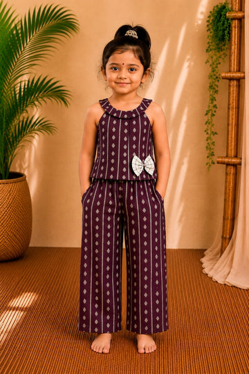 (CTP003) Girls Halter style Cotton Co-ord Set Top & Pant