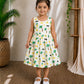 (CF008) Cute tropical palm tree and pineapple print dress.