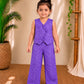 (CTP004) Purple Chikankari Style Co-ord Top and Pant