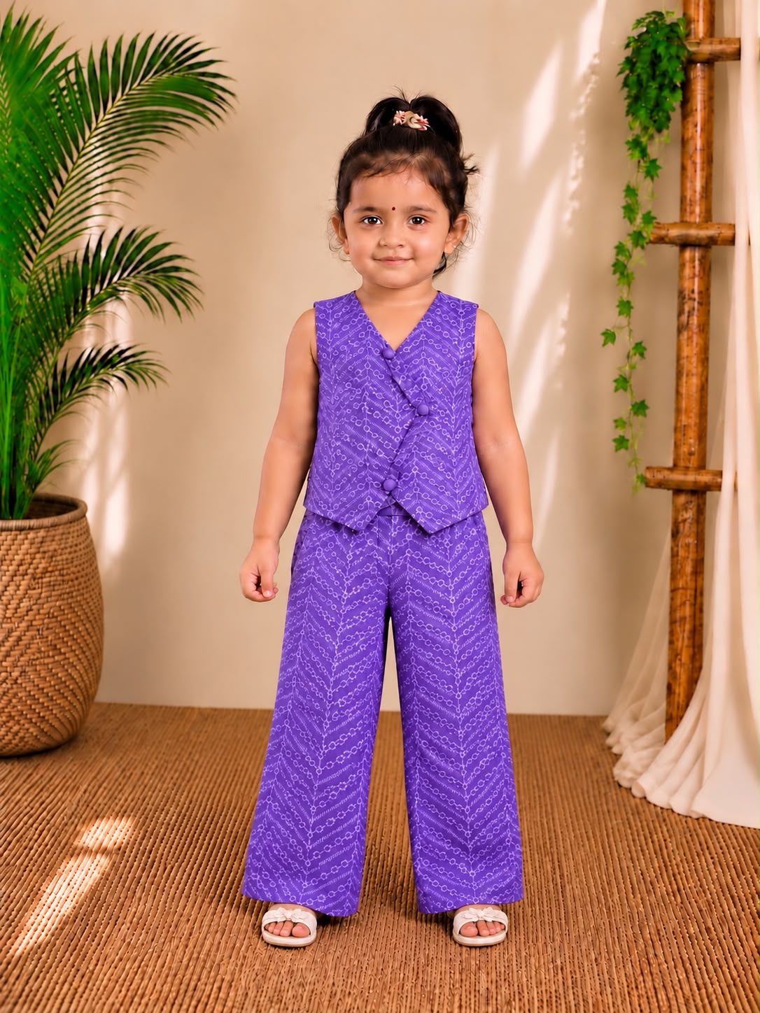 (CTP004) Purple Chikankari Style Co-ord Top and Pant