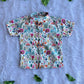 (BC021) Matching Botanical Garden Print Boy's Shirt with Mandarin Collar