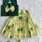 (CTS031) Classic Green & Pastel Yellow Divine-Themed Ethnic Set
