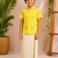 (BE002) Boys Yellow Pichwai Print Shirt with Traditional Dhoti